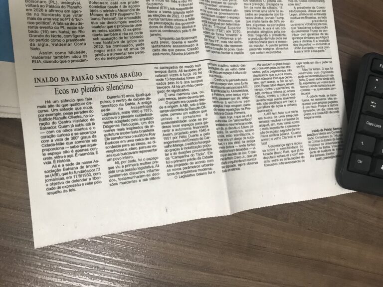 Ecos no plenário silencioso